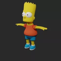Bart Simpson Low-poly 3D model