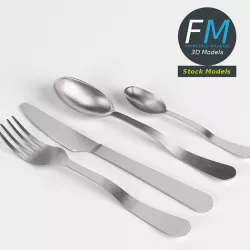 Basic cutlery 3D model