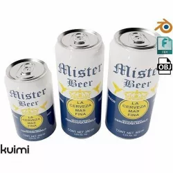Beer Can Pack 01 3D model