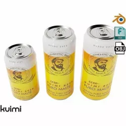 Beer Can Pack 02 3D model