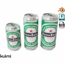 Beer Can Pack 03 3D model