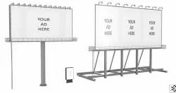 Billboard with street billboard Low-poly 3D model