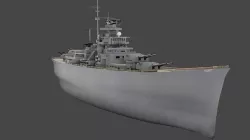 bismarck battel ship 3D model