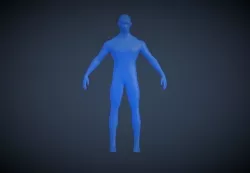 BlueMan Low-poly 3D model