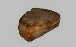 Bread homemade  Low-poly 3D model