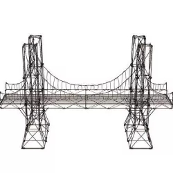 Brooklyn wire bridge 3D model
