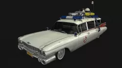 Cadillac meteor miller - ecto1 Low-poly 3D model