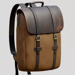 Canvas Backpack Low-poly 3D model
