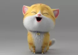 Cartoon Cat Rigged 3D model