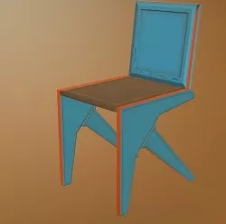 Chair 100 Low-poly 3D model
