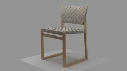Chair BM 3361 linenwebbing v-01 Low-poly 3D model
