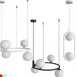 Chandelier hanging ceiling lamp MAYTONI RING 3D model