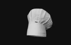 chef hat Low-poly 3D model
