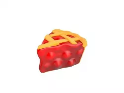 Cherry Pie Slice 3D model