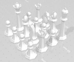 Chess pieces 3D model