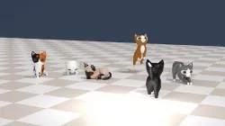 Chibi cat V1 Low-poly 3D model