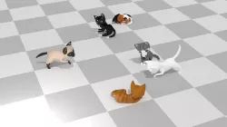 Chibi cat v2 Low-poly 3D model
