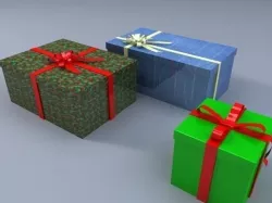 christmas gift 3d model  Low-poly 3D model