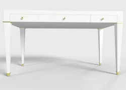 Claudette 3 Drawer Writing Desk Low-poly 3D model