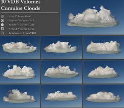 Clouds - Volumetric OpenVDB Cumulus Clouds 3D model