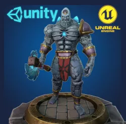 Crystal Golem Low-poly 3D model