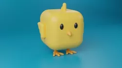 Cute cartoon Chick 3d stylized Character animal 3D model 3D model
