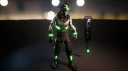 Cyberpunk gladiator Low-poly 3D model