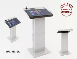 Digital Lectern 1 Low-poly 3D model