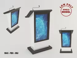 Digital Lectern 2 Low-poly 3D model