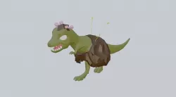 Dinosaur stone age game model Low-poly 3D model