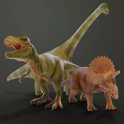 Dinosaurs toys 3D model