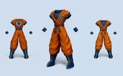 Dragon Ball Goku - Outfit - Character Modeling Low-poly 3D model