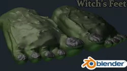 feet of witch 3D model