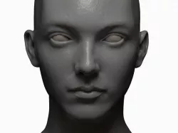 female 20s high detail zbrush obj file with low poly 3D model