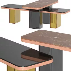 Fiam Italia Lands Coffee Tables 3D model