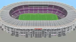 Fictional old stadium 2 - national Rugby arena 3D model