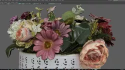Flower bouquet Low-poly 3D model