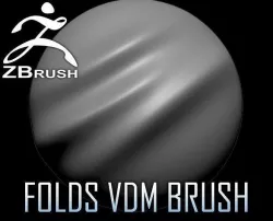 Folds VDM Brush for ZBrush 3D model