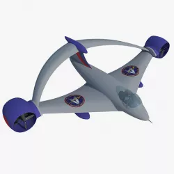 Future concept sports plane 3D model
