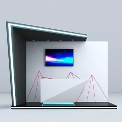 Futuristic booth 3D model