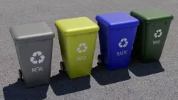 Garbage 3D models Low-poly 3D model