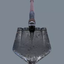 German sapper shovel WW2 3d model Low-poly 3D model
