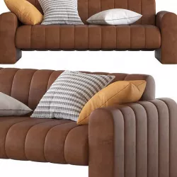 Globewest Humphrey Stitch 3 Seater Sofa 3D model