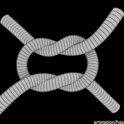 granny knot Low-poly 3D model