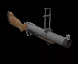 Grenade Launcher and Shell 3D model