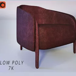 Gucci Sessel Armchair Low-poly 3D model