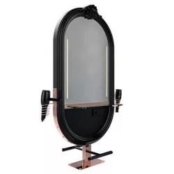 hairdresser table mirror black copper 3D model