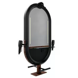hairdresser table mirror black rust 3D model