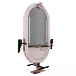 hairdresser table mirror pink copper 3D model