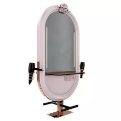 hairdresser table mirror pink rose 3D model